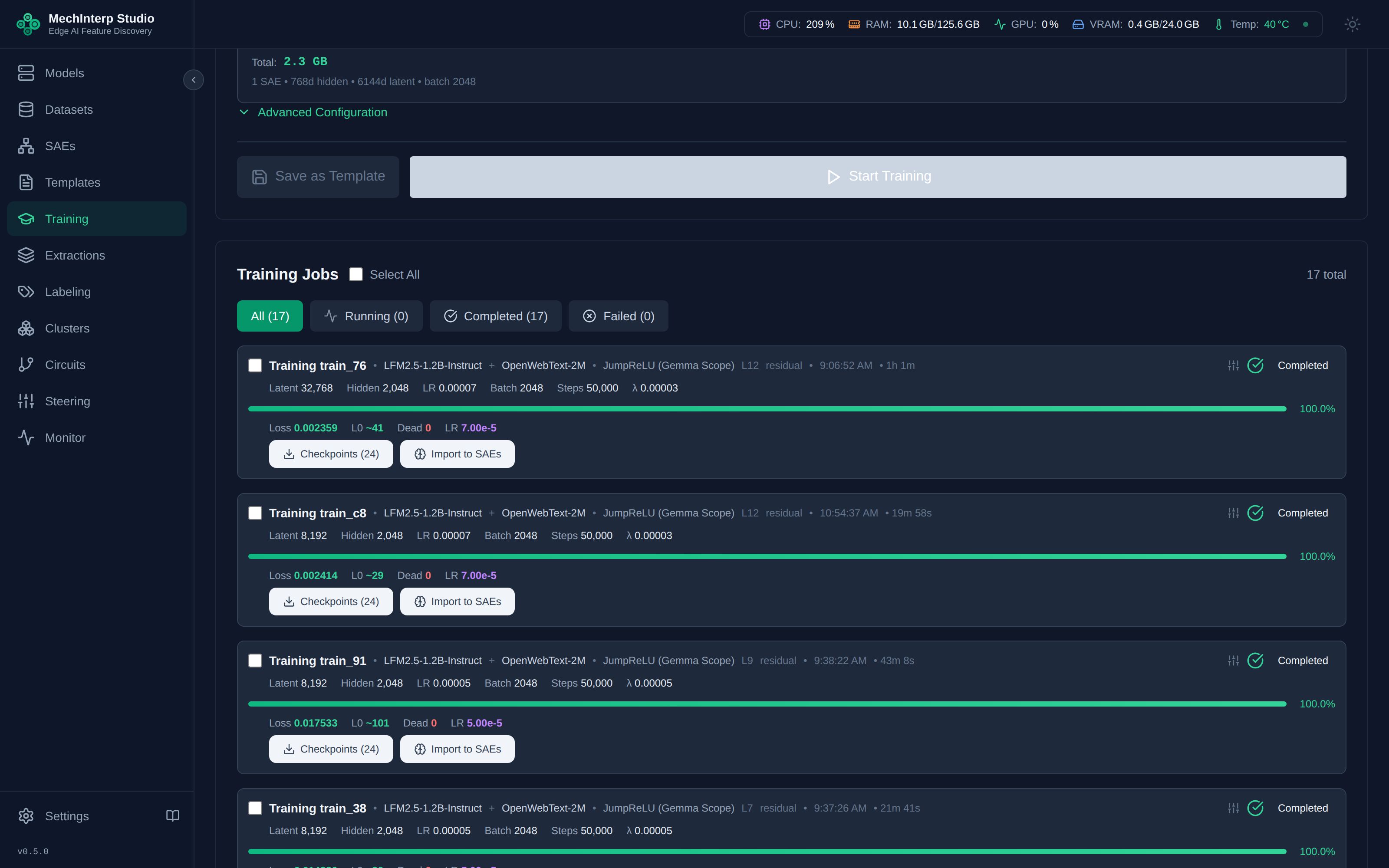 Step 2 — Choose SAE framework and architecture